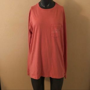 Vineyard Vines LS Vintage Whale Graphic Pocket Tee